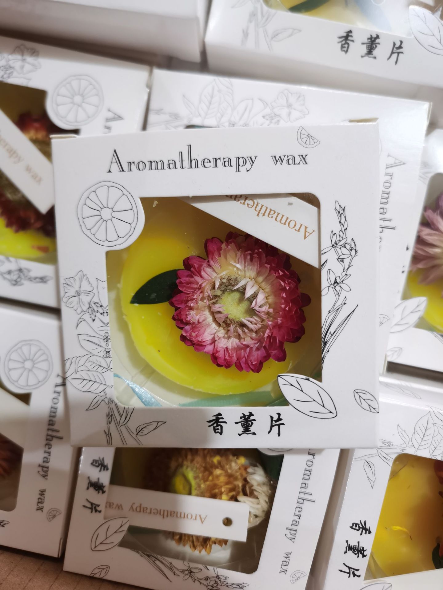 Creative Domestic Aromatherapy Wax Tablets Bedroom Wardrobe Solid Jasmine Scented Green Tea Toilet Air Fresh Dried Flower No Fire Aromatherapy Sheet
