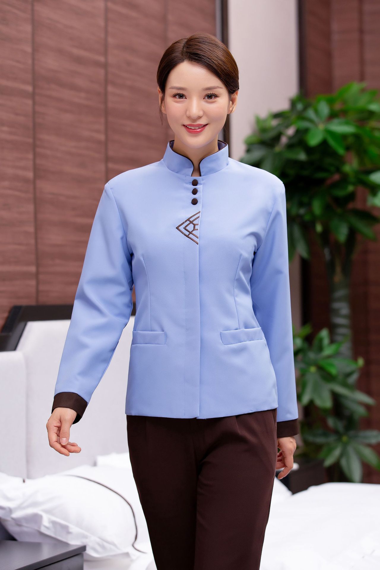 保洁服长袖秋冬套装酒店医院ktv保洁员阿姨物业保洁工作服女加棉