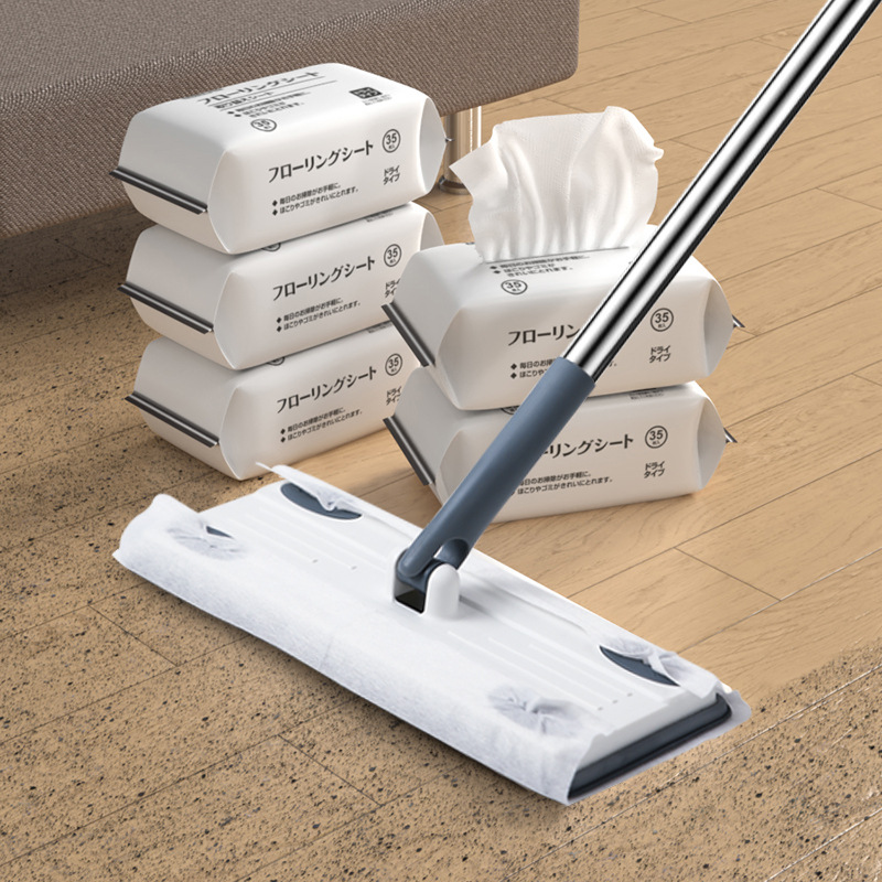 家用免手洗一拖净神器静电除尘拖把一次性懒人平板拖布纸拖地湿巾