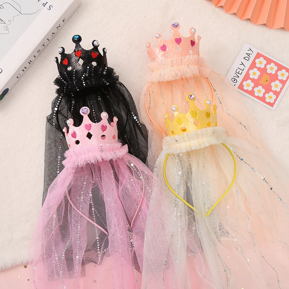 Happy Birthday Headband Crown Hat Cake Decoration Party Girl Princess Children Online Red Scene Layout Headdress