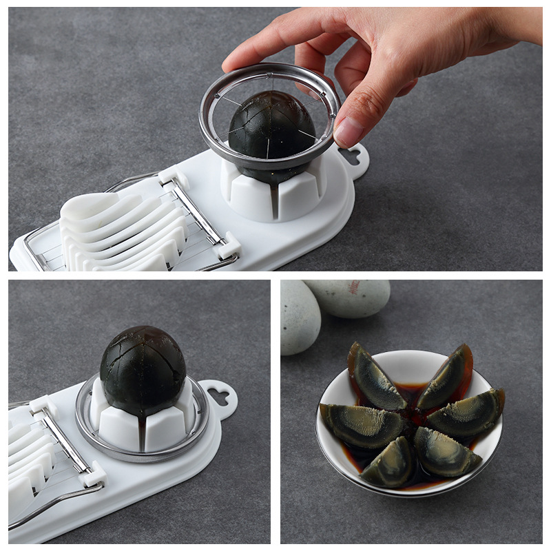 Cut into Fancy Shapes Eggs Open Eggs Slicer Multi-Petal Splitter Preserved Egg Multi-Purpose Household Cut Century Egg Egg Tools