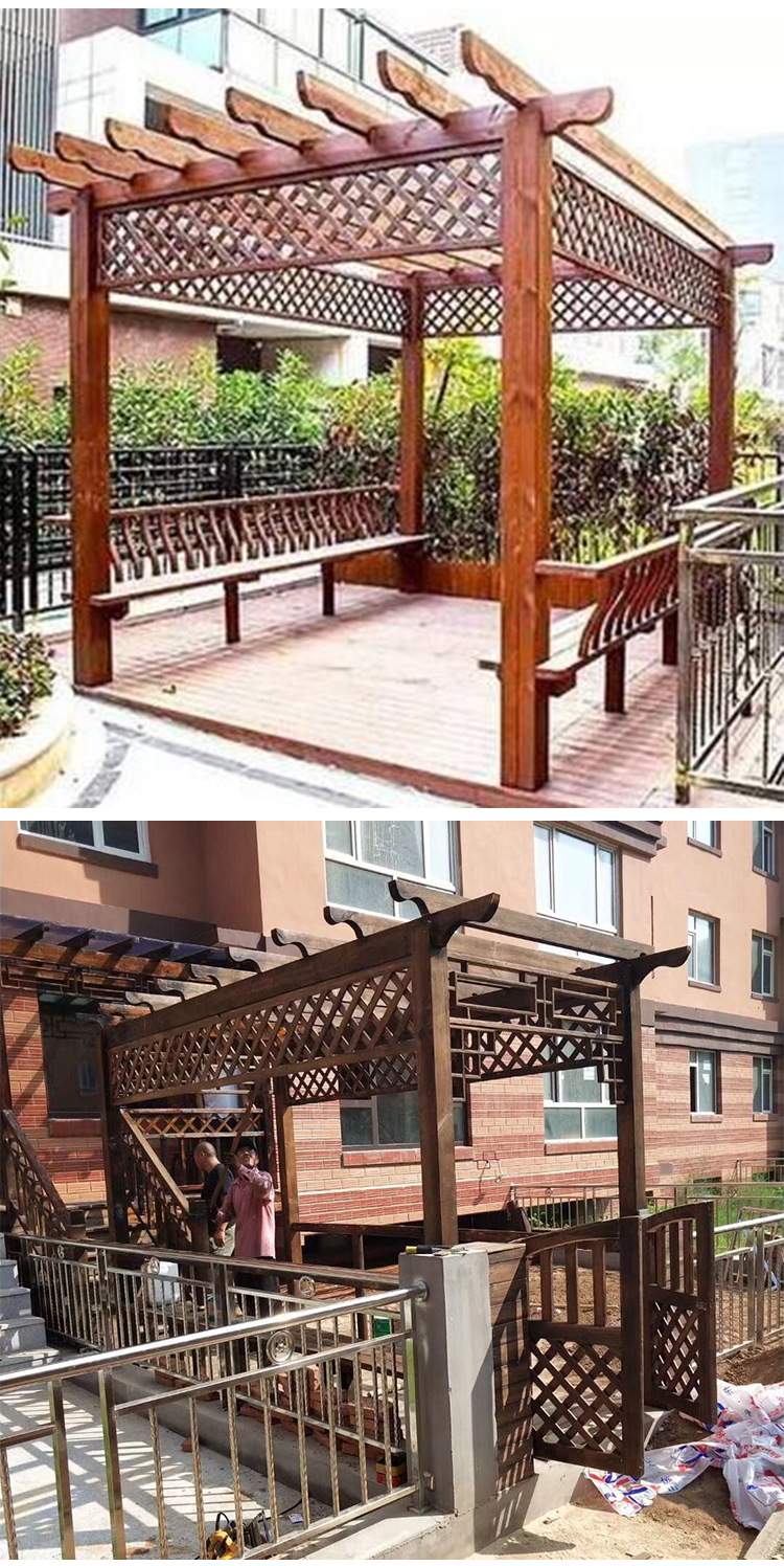 庭院花园葡萄架 木质凉亭花架 小区别墅景观廊架长廊加工定制