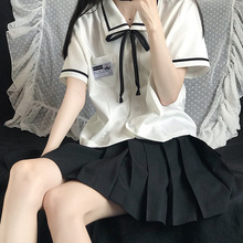 jk制服套装JK衬衫女短袖夏季日系学院风白色衬衣韩式气质校服女
