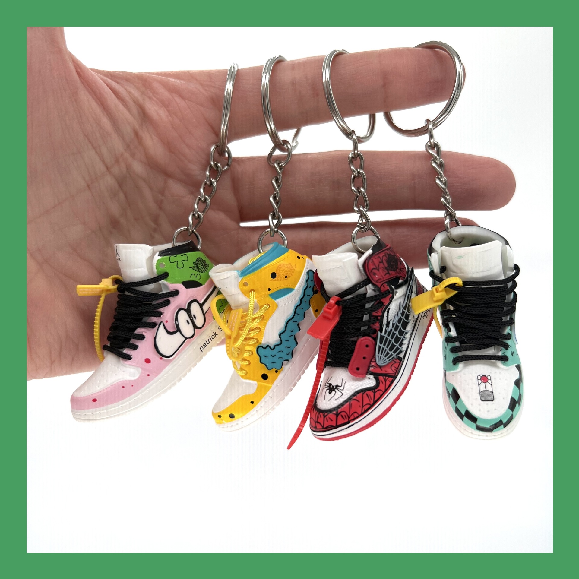 ins跨境爆款新品单只aj钥匙扣动漫款/科比mini鞋模手办模型aj挂件