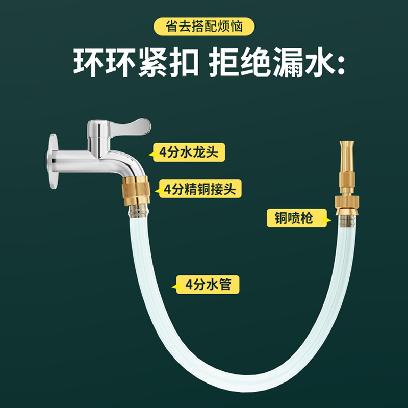水龙头接头水管接头对接器快速接头全铜配件水管固定延伸器增强