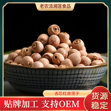 新货上市 去芯红皮湘潭莲子 无心干货通芯湘莲红莲500g 厂家直供