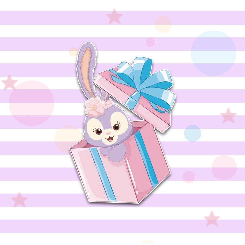 后挡风玻璃窗贴卡通可爱电动摩托车装饰贴星黛露汽车车身油箱盖贴