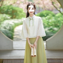 新中式中国风改良日常唐装旗袍上衣复古茶艺服民国风女装夏 热卖