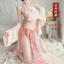 夜梦莲情趣内衣古代汉服民国风性感刺绣睡衣纯欲火辣制服诱惑套装