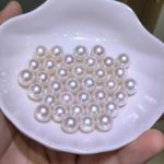 9-9.5mm海水珍珠akoya白亮镜面光散珠裸diy项链手饰耳环戒指批发