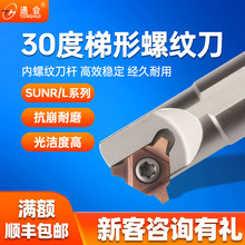 30度U型梯形内螺纹刀杆SUNR0012M16U/14M16梯形刀片16UID 4.0TR