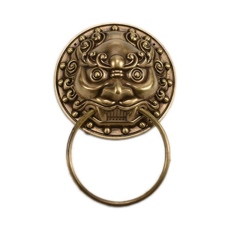 26成交3件仿古纯铜大门全铜拉手门环中式木门锁别墅