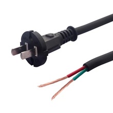 厂家供应国标两插电源线插头2芯0.75/1.0平方带线插头两孔裸线