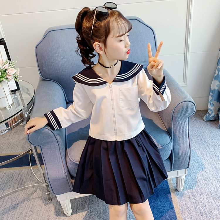 儿童jk网红制服裙套装全套学院风海军水手服女童小学生长袖秋冬季