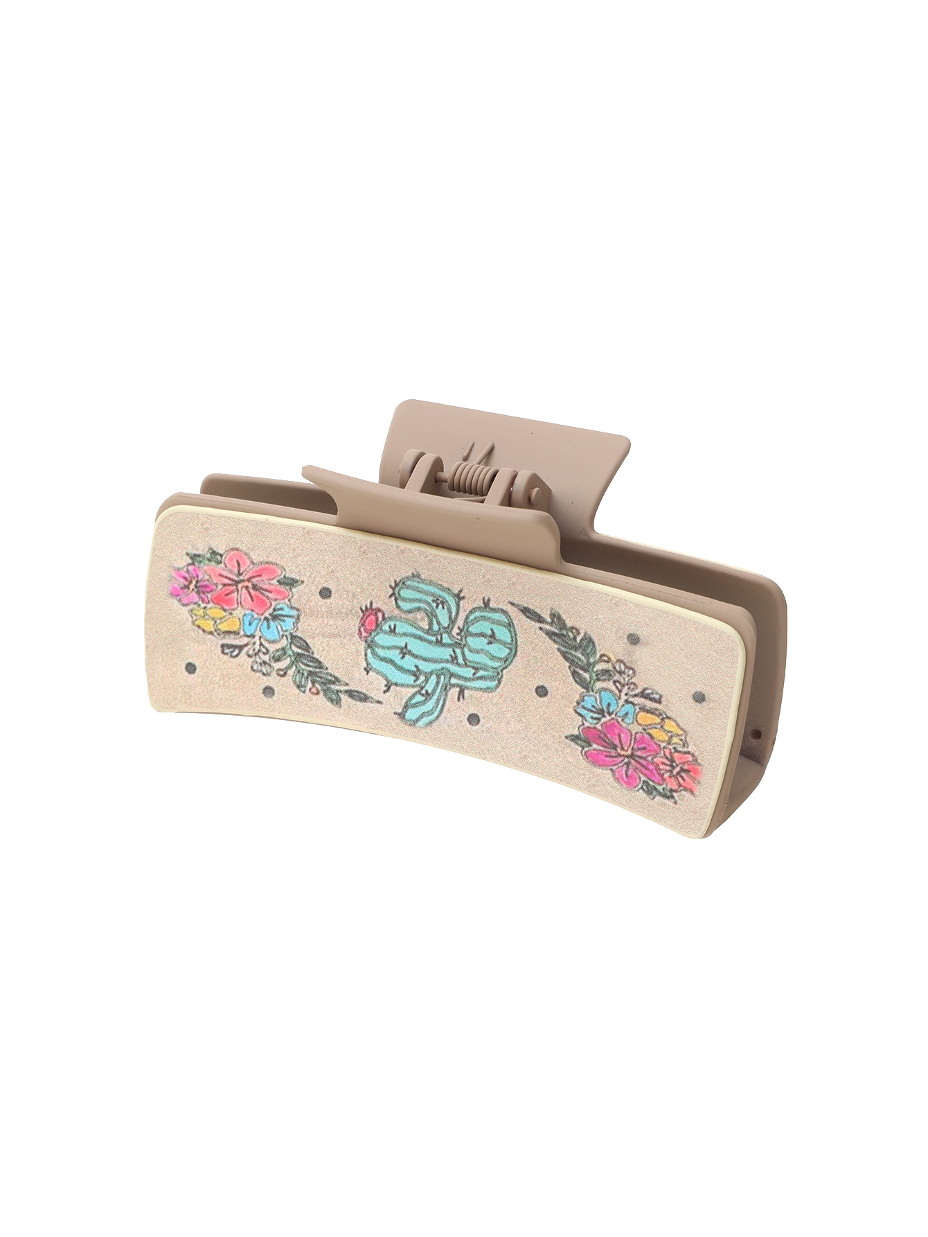 Cross-Border Western Style Leather Barrettes English Letters Cow Head Cactus Grip Aliexpress Amazon