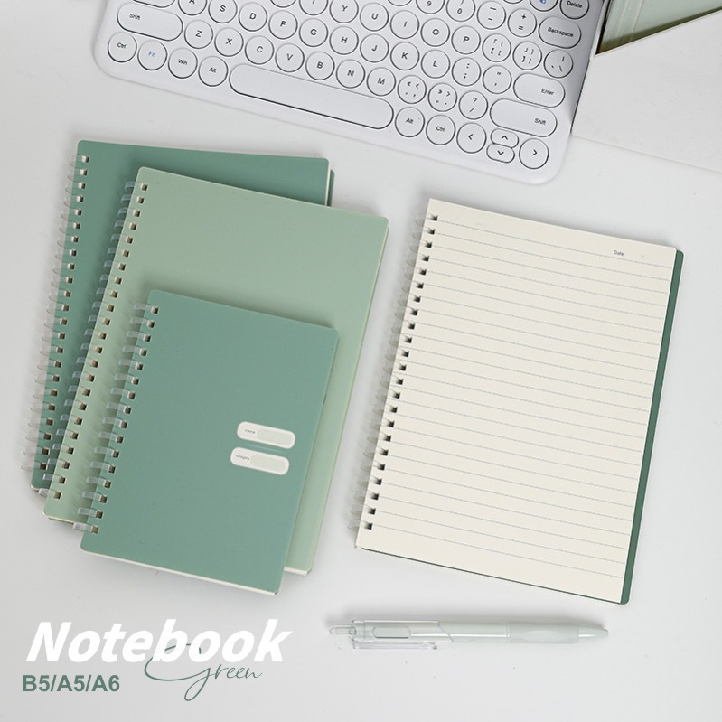 简约高颜值大学生线圈活页笔记本pp外壳不硌手b5课堂笔记本本子
