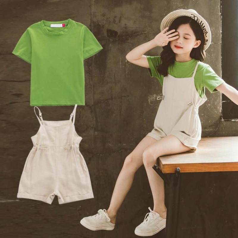 韩版两件网红ins风儿童游泳套装带帽子3-11岁儿童泳衣女童连体小童