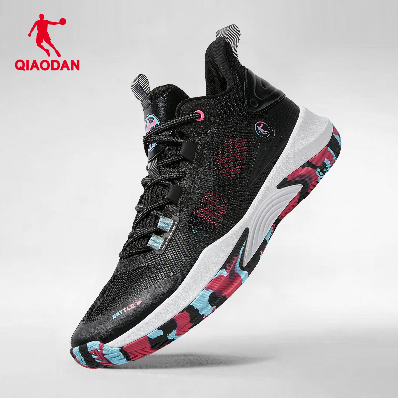 乔丹篮球鞋男鞋2024夏季新款学生实战高帮男球鞋黑色防滑运动鞋子