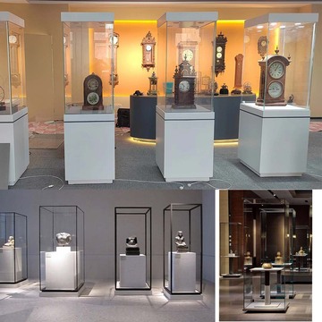 展厅道具珠宝玉器钻石展台手办古董展示台博物馆金店玻璃罩展示柜