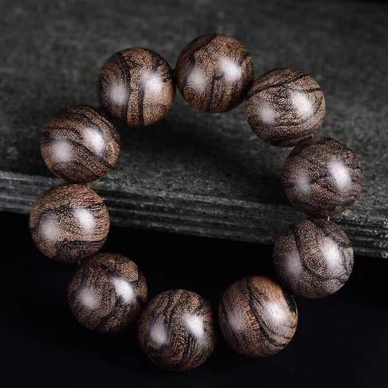 正宗柬埔寨菩萨棋虎斑纹沉香手串天然保真佛珠手链男女情侣款念珠