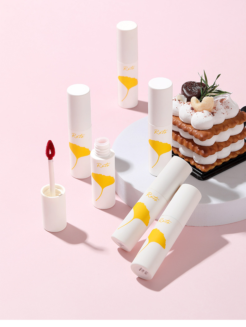 roto银杏唇釉学生爆款不掉色不沾杯小众品牌平价丝绒哑光唇彩口红