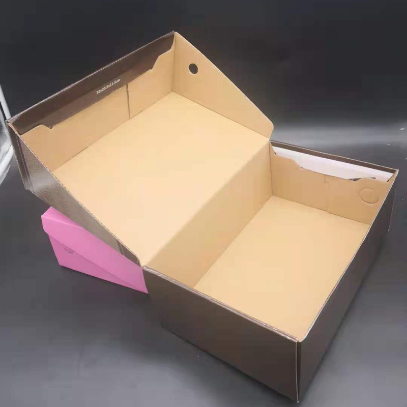 男士高档皮鞋鞋盒现货折叠特硬翻盖手工鞋精品鞋盒