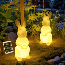 网红太阳能户外发光兔子灯庭院景观草坪灯别墅花园装饰布置卡通动