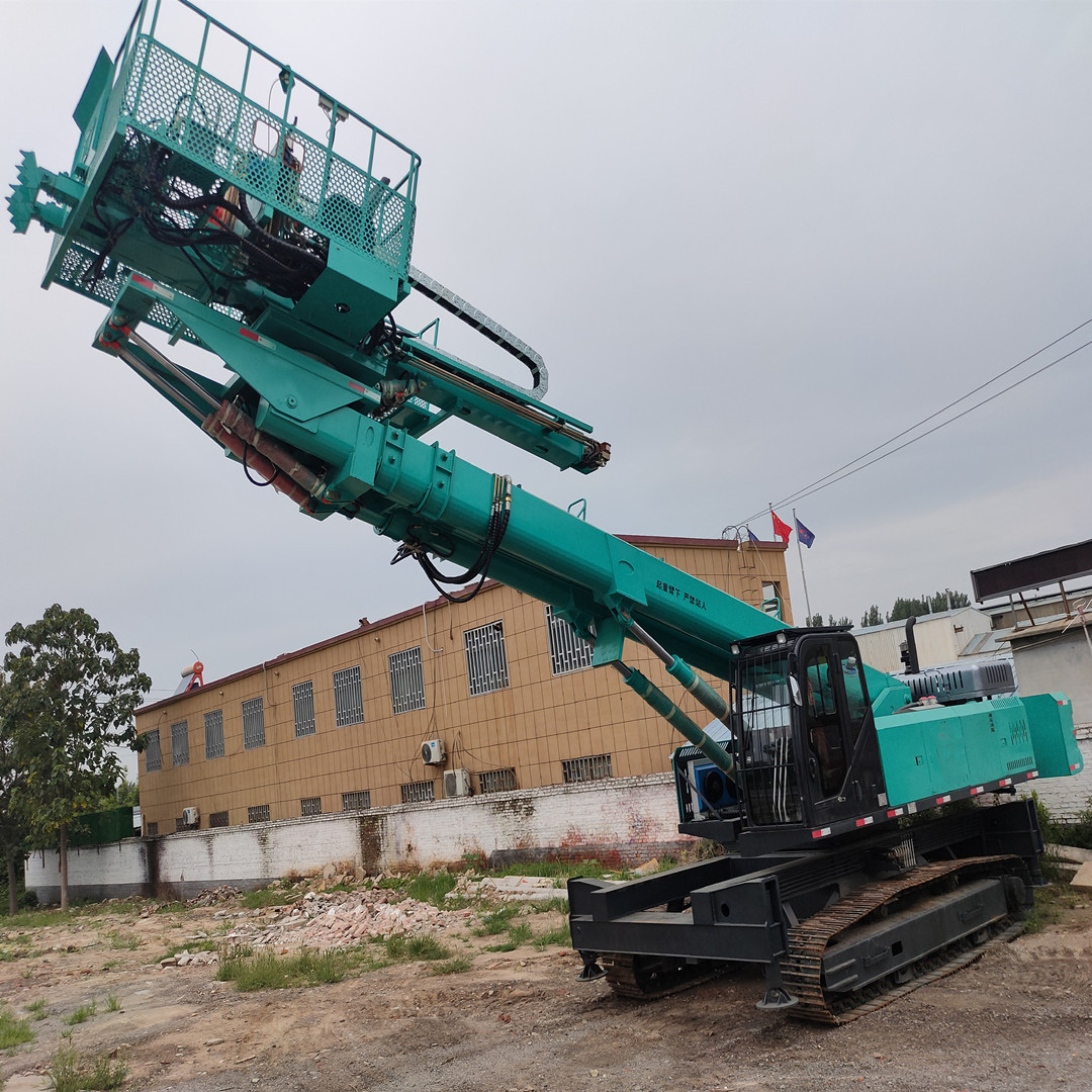 15米小型长螺旋钻孔机履带式螺旋隧道引孔机360度旋转履带凿岩机