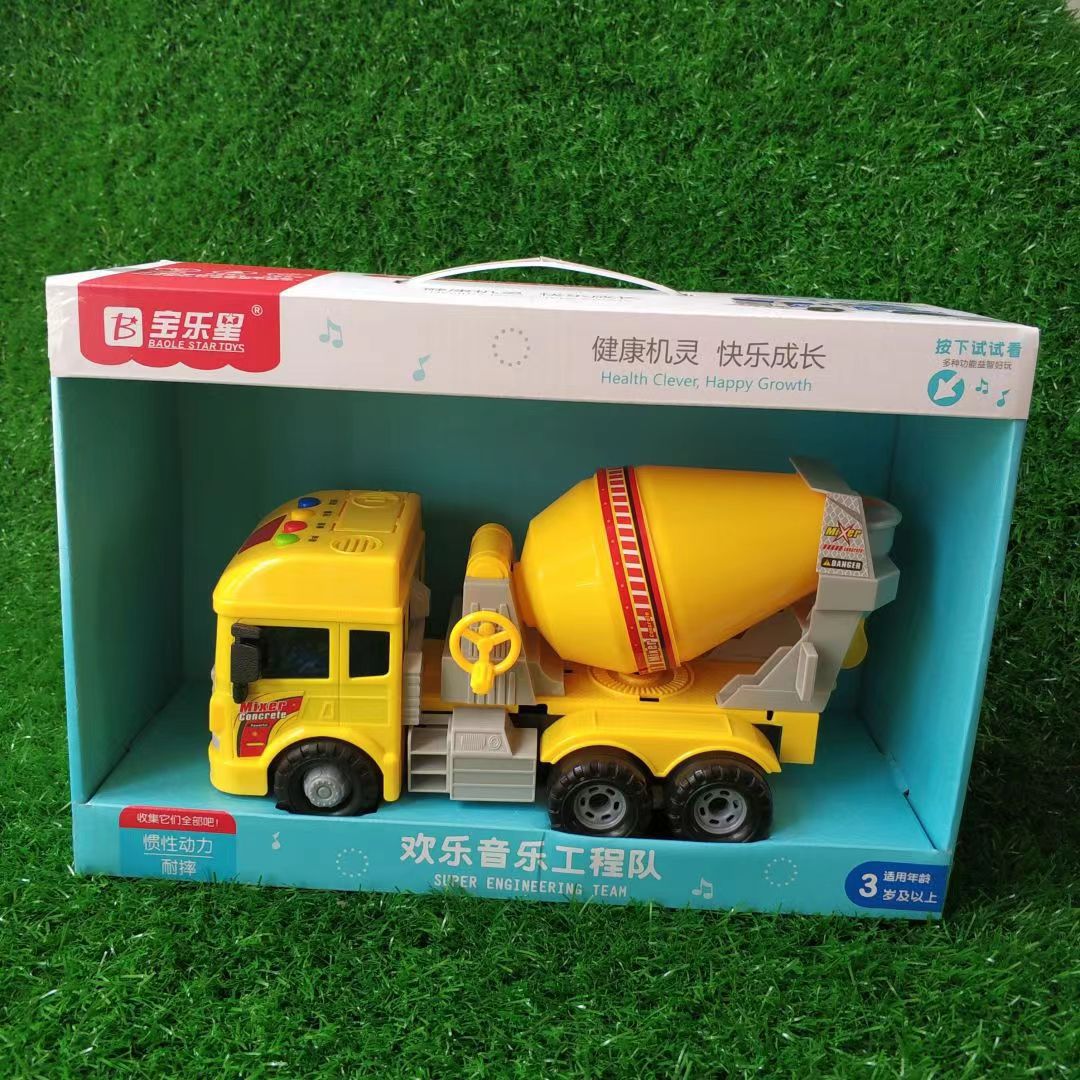 宝乐星6874小号惯性搅拌车 讲故事 音乐灯光益智玩具儿童玩具批发