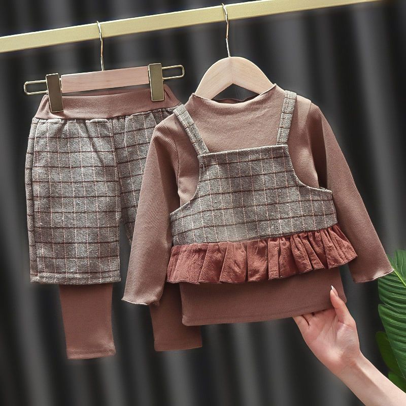 女宝宝春装2021年新款1网红女童春季套装2洋气韩版3岁小童装衣服4