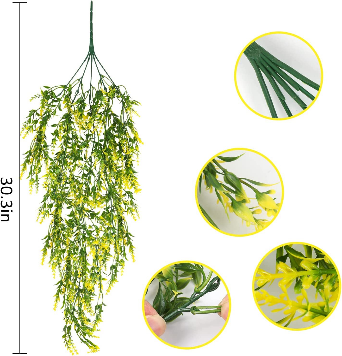 Wholesale Artificial Lavender Wall Hanging Flower Decoration Emulational Plants and Flowers Rattan Balcony Wall Vine Green Plant Dress up