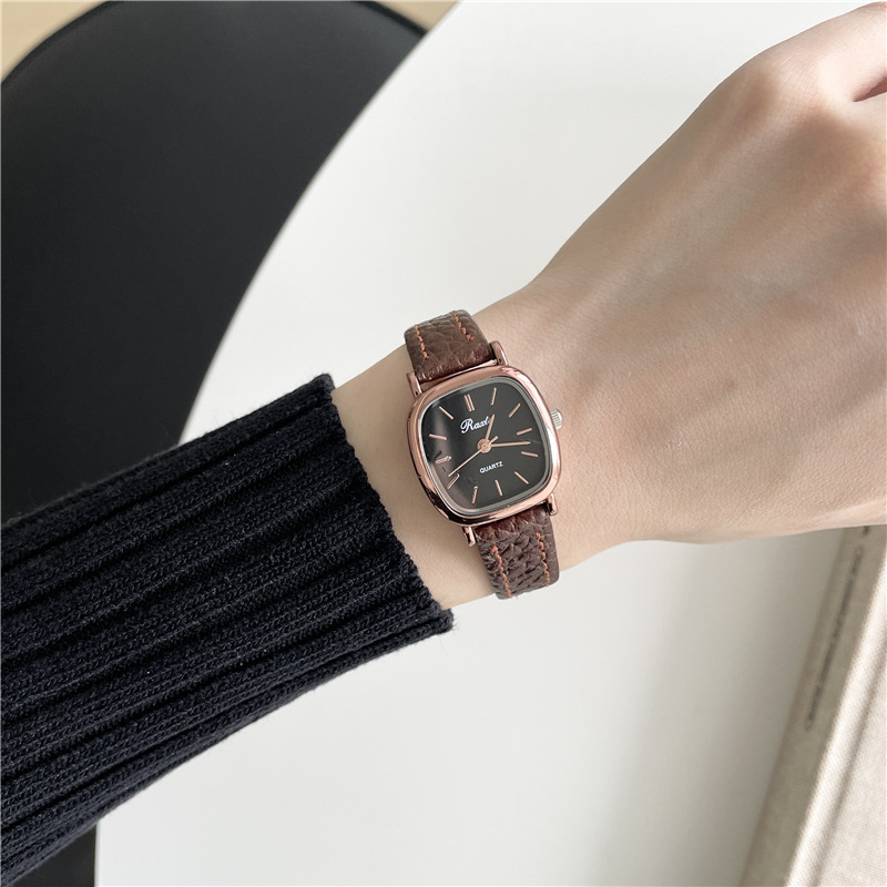 rate雷特小众简约复古方形手表女ins气质时尚小巧百搭手表女学生