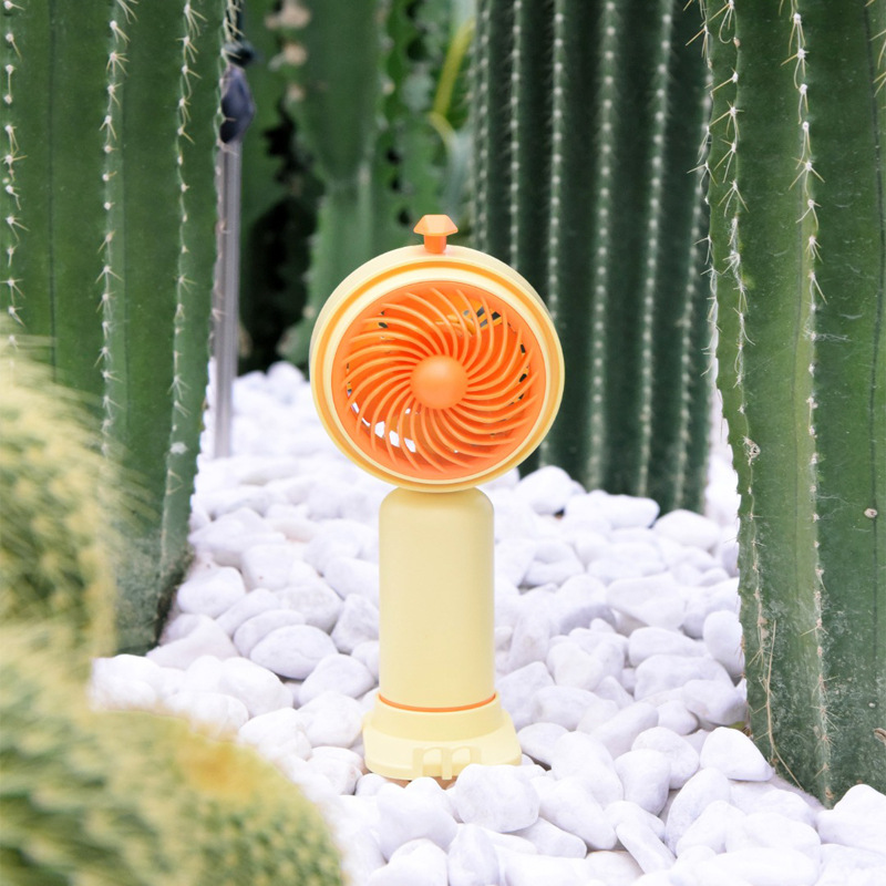 2023 New with Base Gift Stickers USB Small Fan Children Portable Hand-Held Simple Electric Fan Gift
