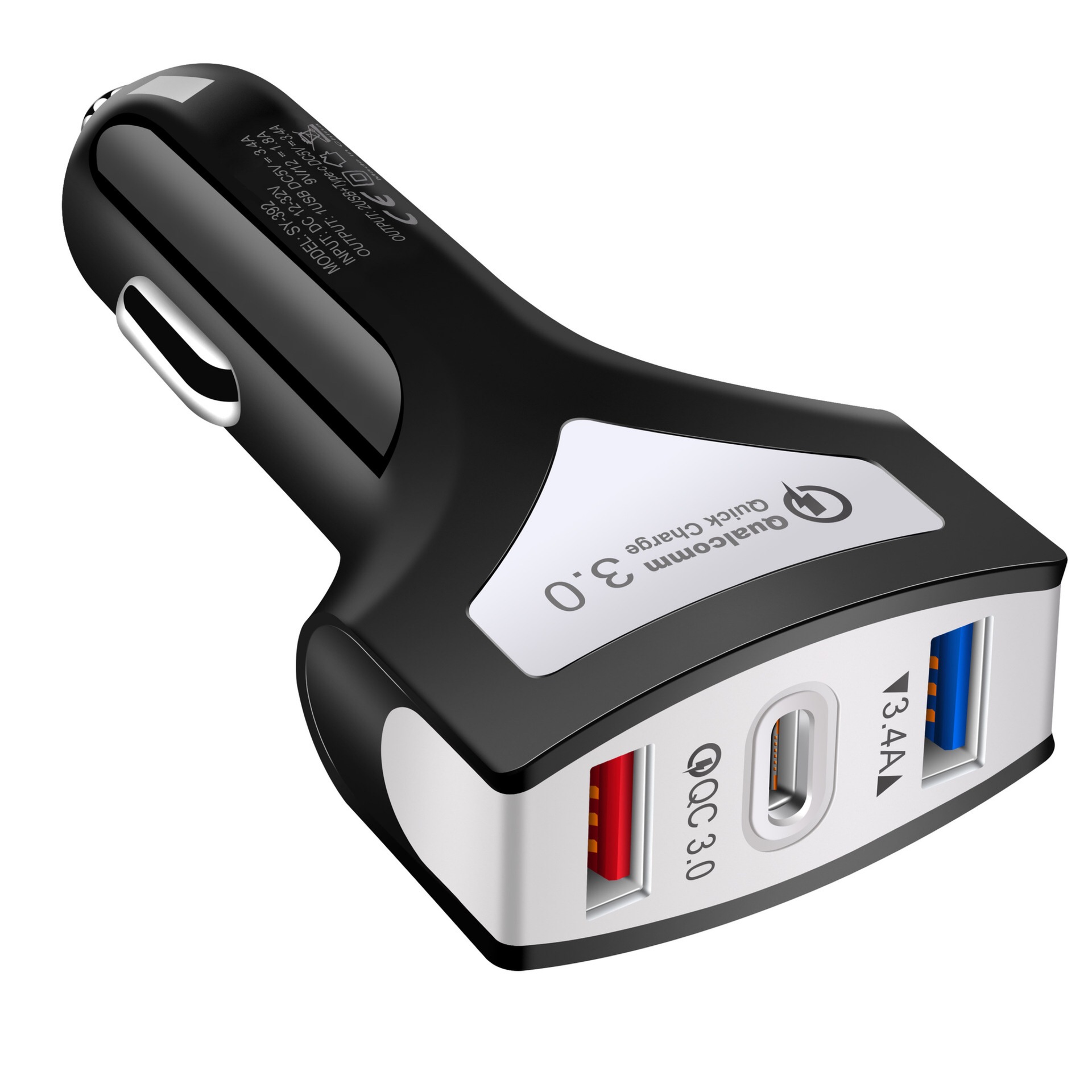 pd充头双usb pd快充车载充电器汽车用点烟器车充type-c手机充电器