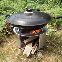 柴火炉自驾野餐炉具烧柴灶木炭取暖炉露营装备野炊炉柴火灶小型厂