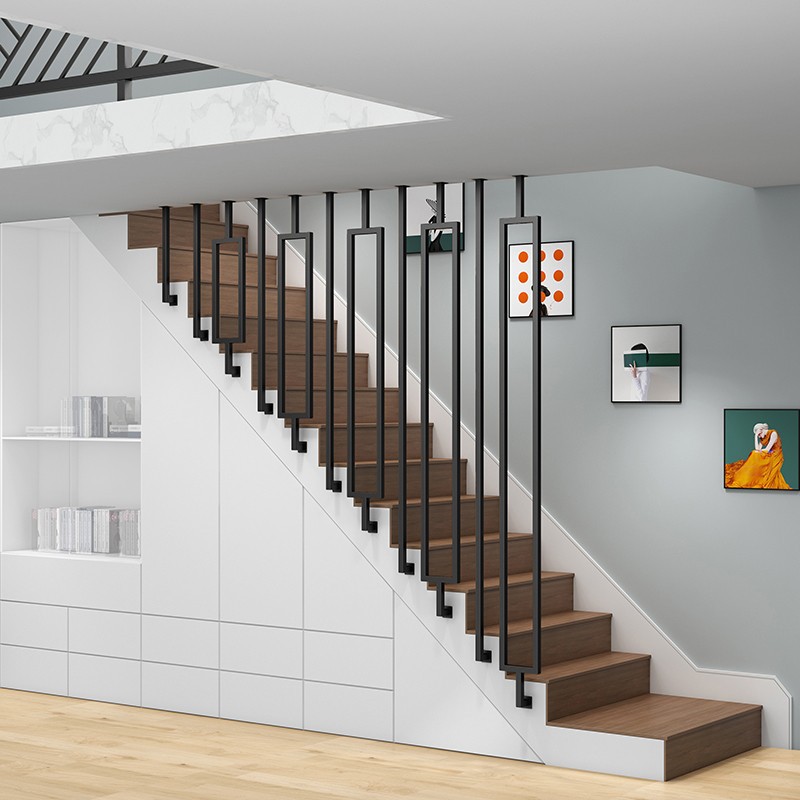 简约现代室内别墅阁楼栏杆防护围栏老人儿童安全复式楼梯扶手家用