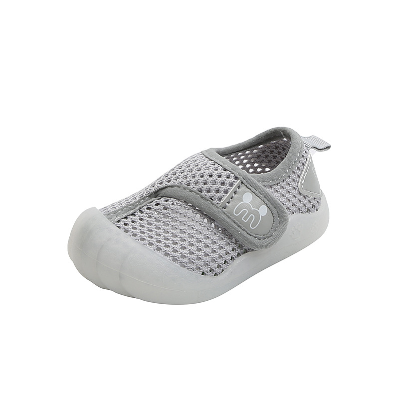 One Piece Dropshipping Baby Boys' Spring and Summer Mesh Surface Shoes Soft Bottom Closed Toe Breathable Baby Toddler Shoes Velcro Girls' Sneakers