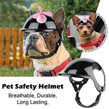 Pet Helmet with Ear Hole Motorcycle Helmet Dog Cat跨境专供代