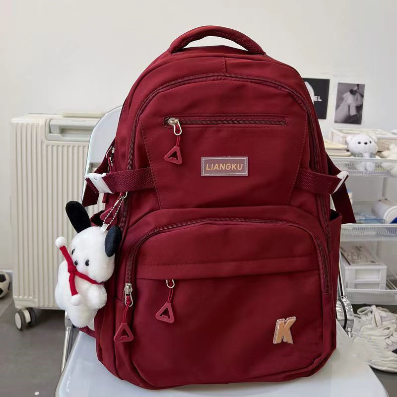 Large Capacity Schoolbag Female Korean Style Versatile High School Students Online Red Backpack Mori Style Fashion Brand Junior High School Students