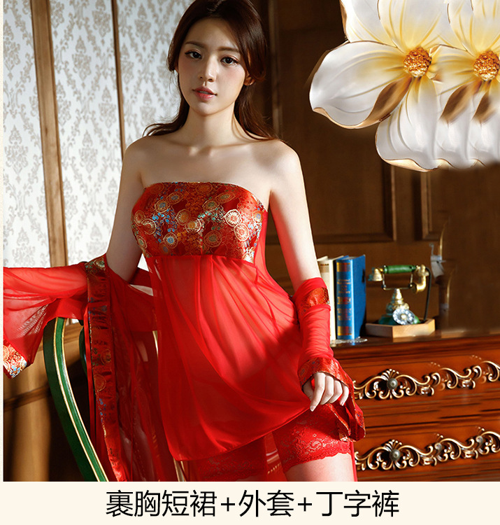 Sexy Lingerie See-through Passion Ancient Style Dunhuang Temptation Bed Hanfu Clothes Free Clothes Apron Pajamas Sexy Clothes for Women