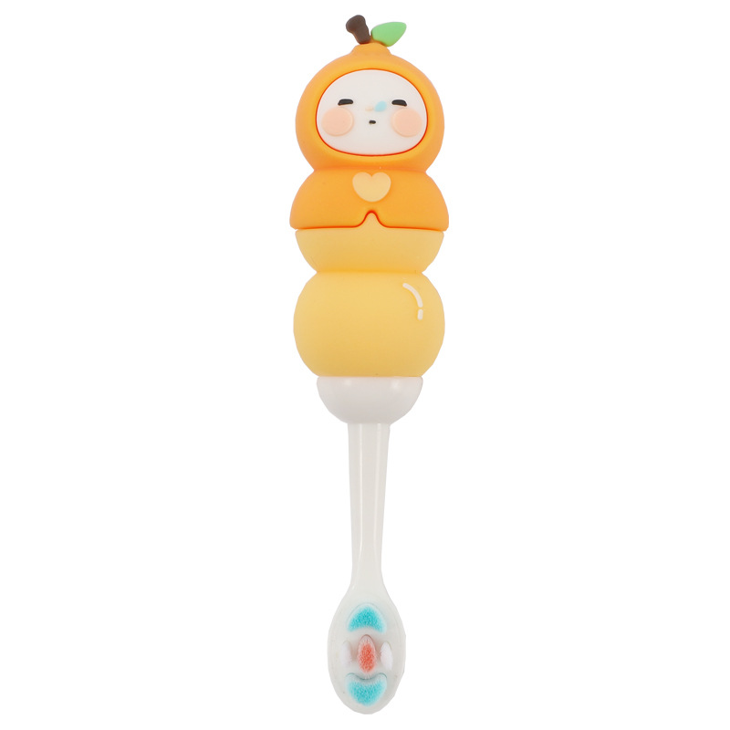Children's Soft Hair Manual Cute Fruit Toothbrush Baby 1-2-3-4-6 Years Old Children over Half a Year Old Brushing Soft Hair