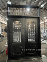 外贸出口厂家 欧式玻璃入户门 高端铁艺大门 热镀锌铁艺大门铁门