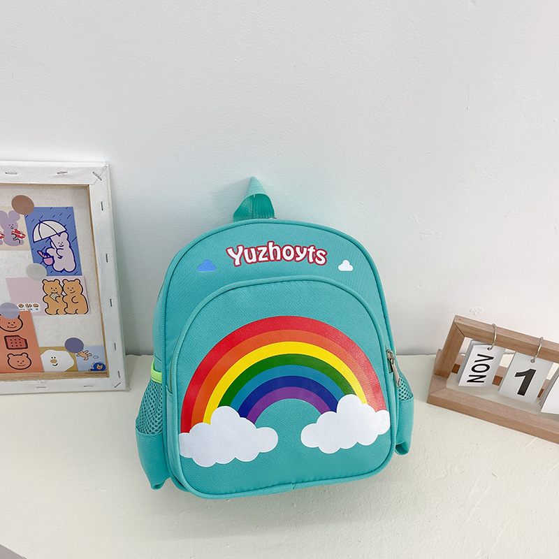 New Trend Kindergarten Backpack Anti-Lost Children's School Bag Rainbow School Bag Toddler Bag Lightweight Children's Backpack