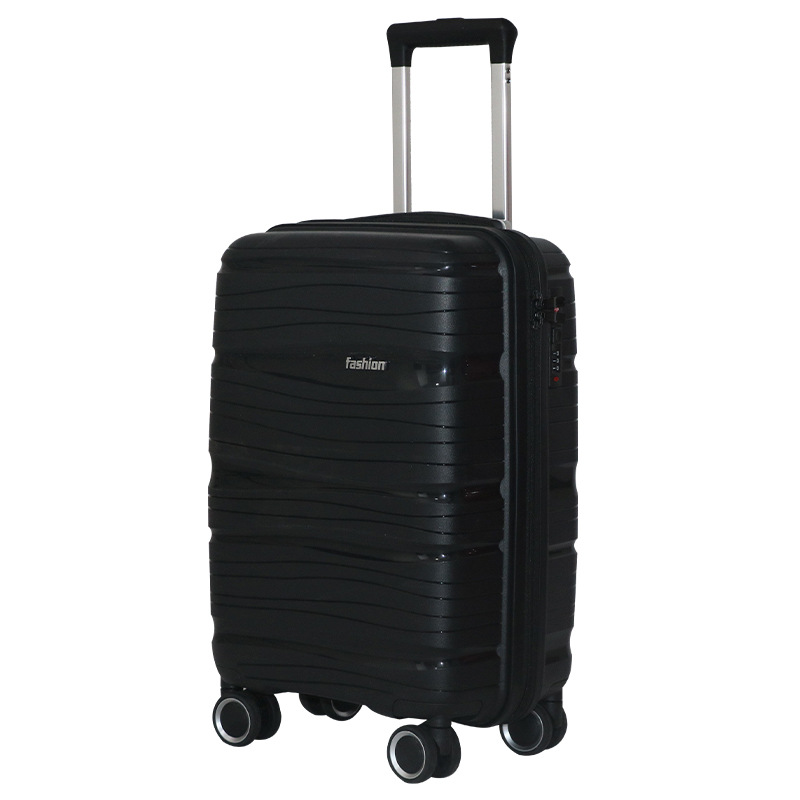 Trolley Case Universal Wheel Pp Material Integrated Molding 20-Inch Boarding Bag 24-Inch 28-Inch Explosion-Proof Zipper Luggage