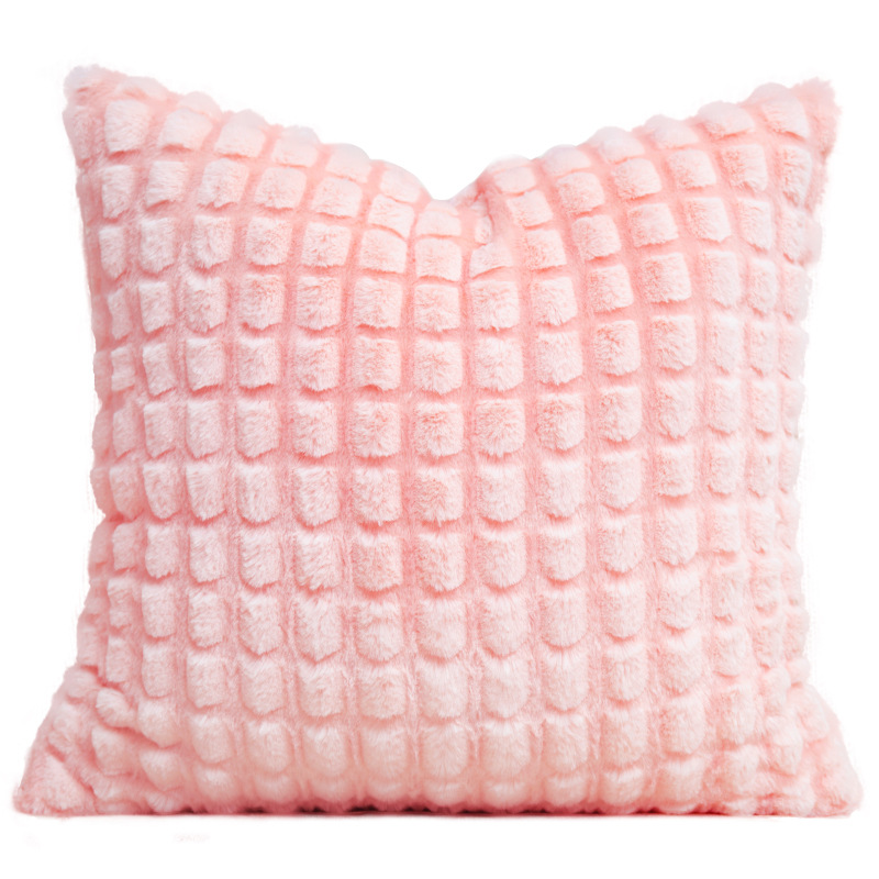 2024 New Fashion Simple Flower-Pattern Throw Pillow Simple Match Series Affordable Luxury Style Soft Cosy Girl Pink Pillow Cover