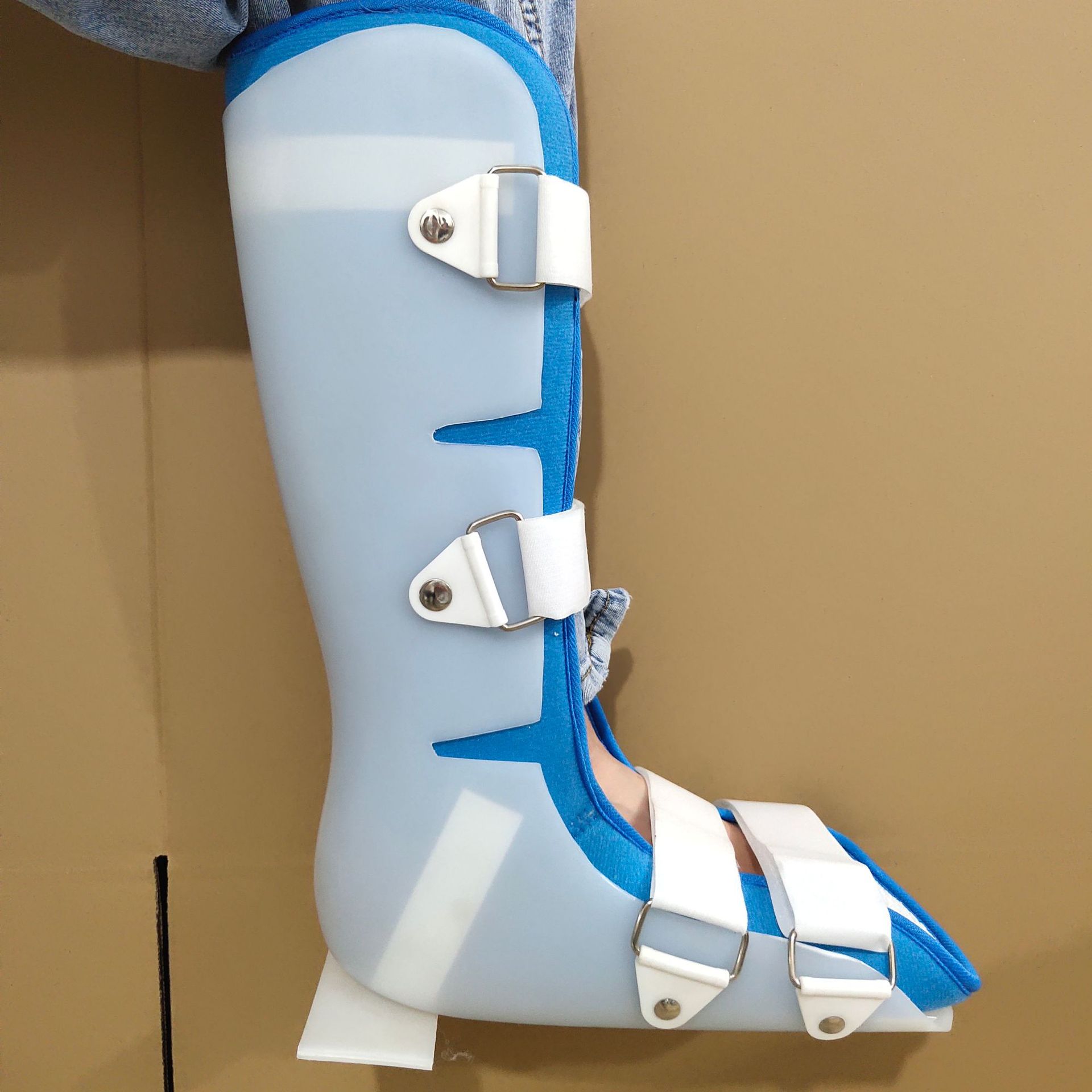 康兴达 固定式防旋转侧翻踝足固定支具 加宽脚踝固定厚内衬可拆卸