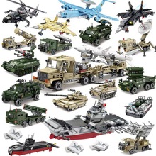一件代发开智军事国力雄鹰坦克飞机导弹车模型益智拼装积木玩具
