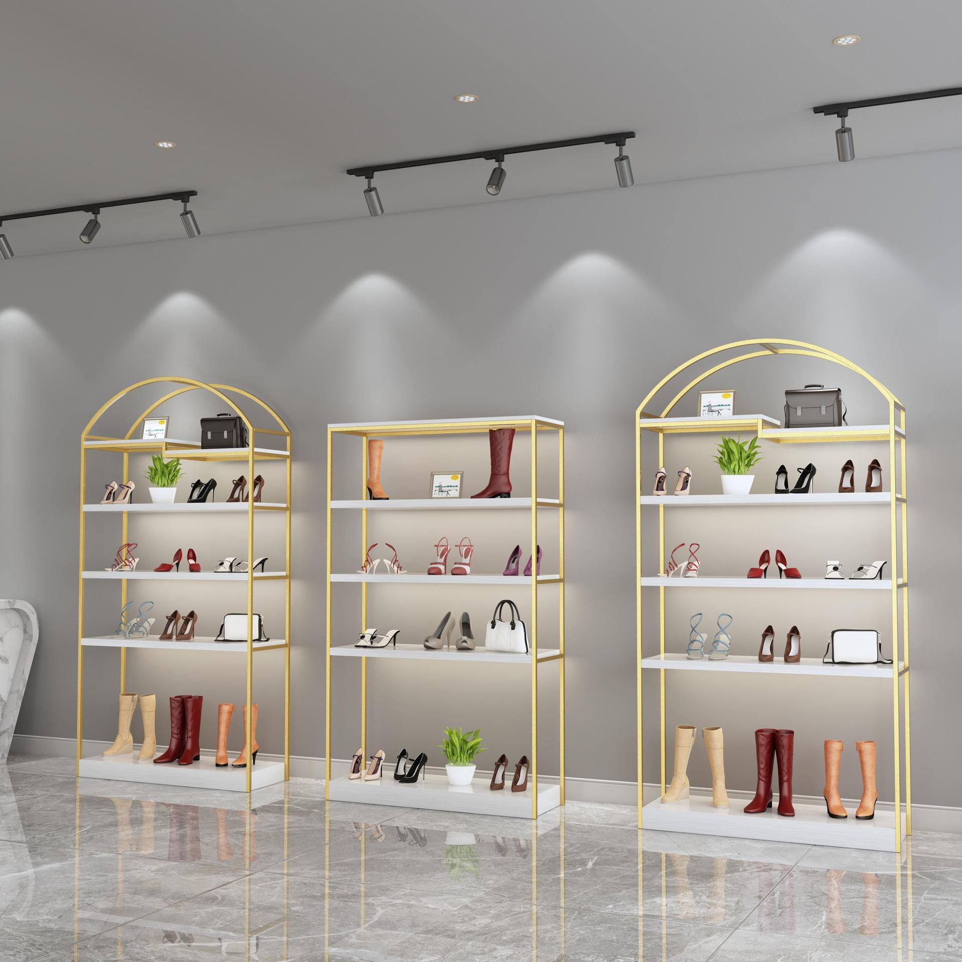 新款鞋店鞋架展示架多层落地鞋货架轻奢男女鞋架包包展架童鞋架