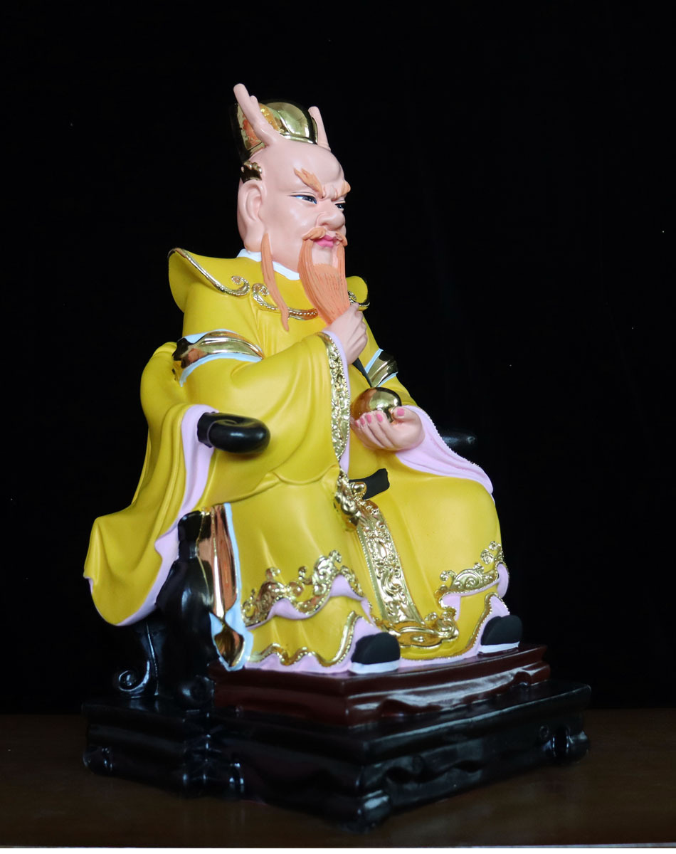 龙王爷神像四海龙王东海龙王黑龙王黄白青色树脂居家用供奉摆件