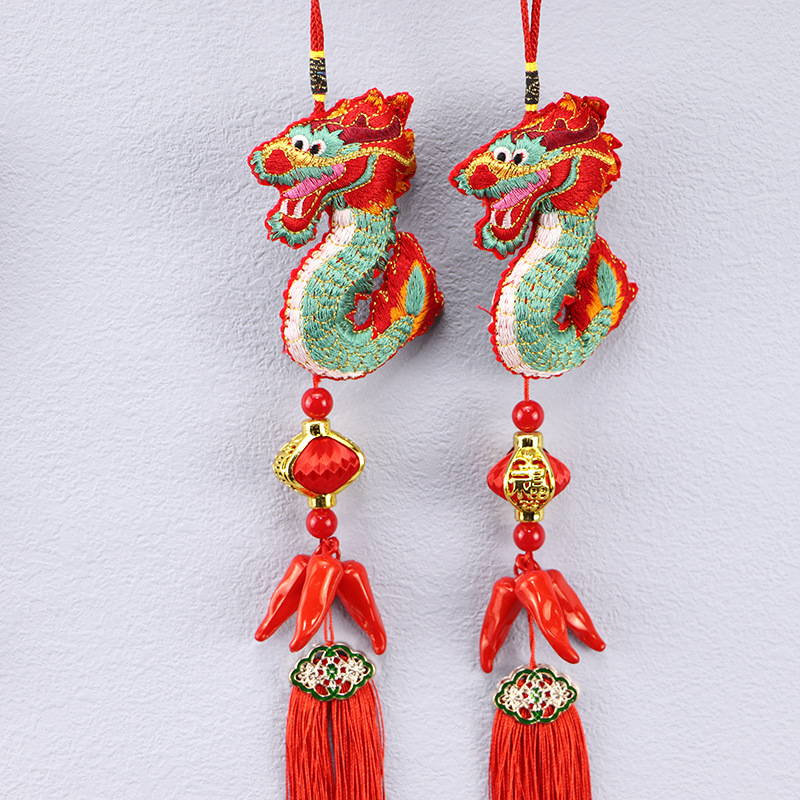 Wholesale Qinglong Longfeng Jinglong Sachet Tassel Pendant Car Home Store Backpack Decorations Dragon Tassel Pendant
